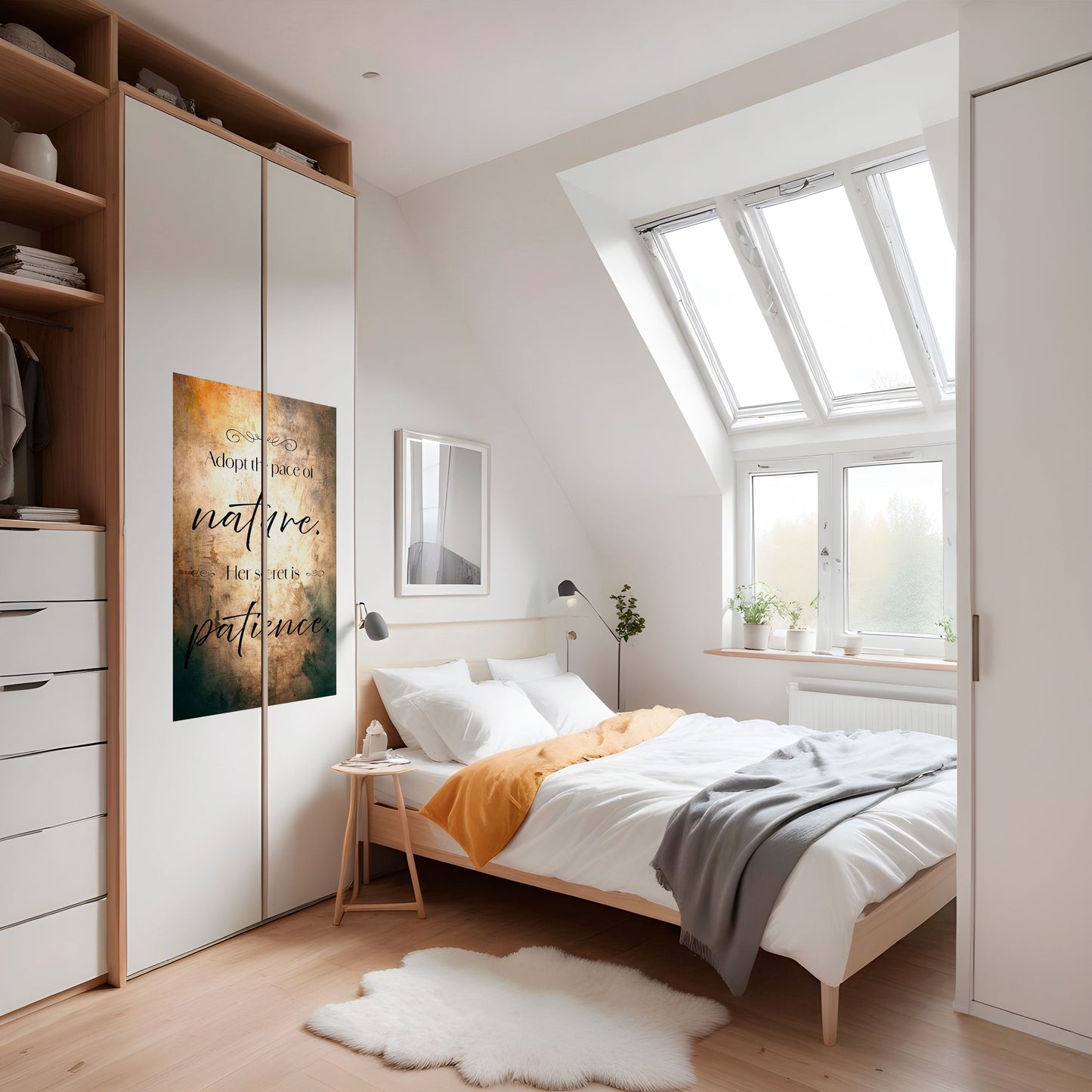 HARMONI MED NATUREN Vertikal poster med självhäftande text