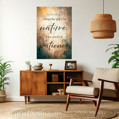 HARMONI MED NATUREN Vertikal poster med självhäftande text