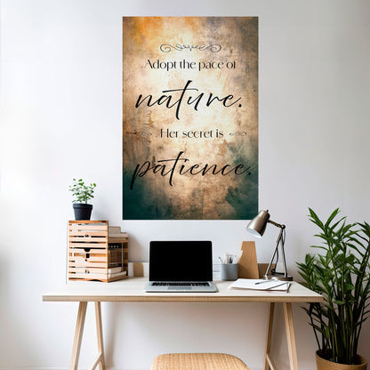 HARMONI MED NATUREN Vertikal poster med självhäftande text