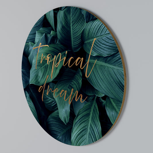 TROPICAL BLISS Rund väggdekor