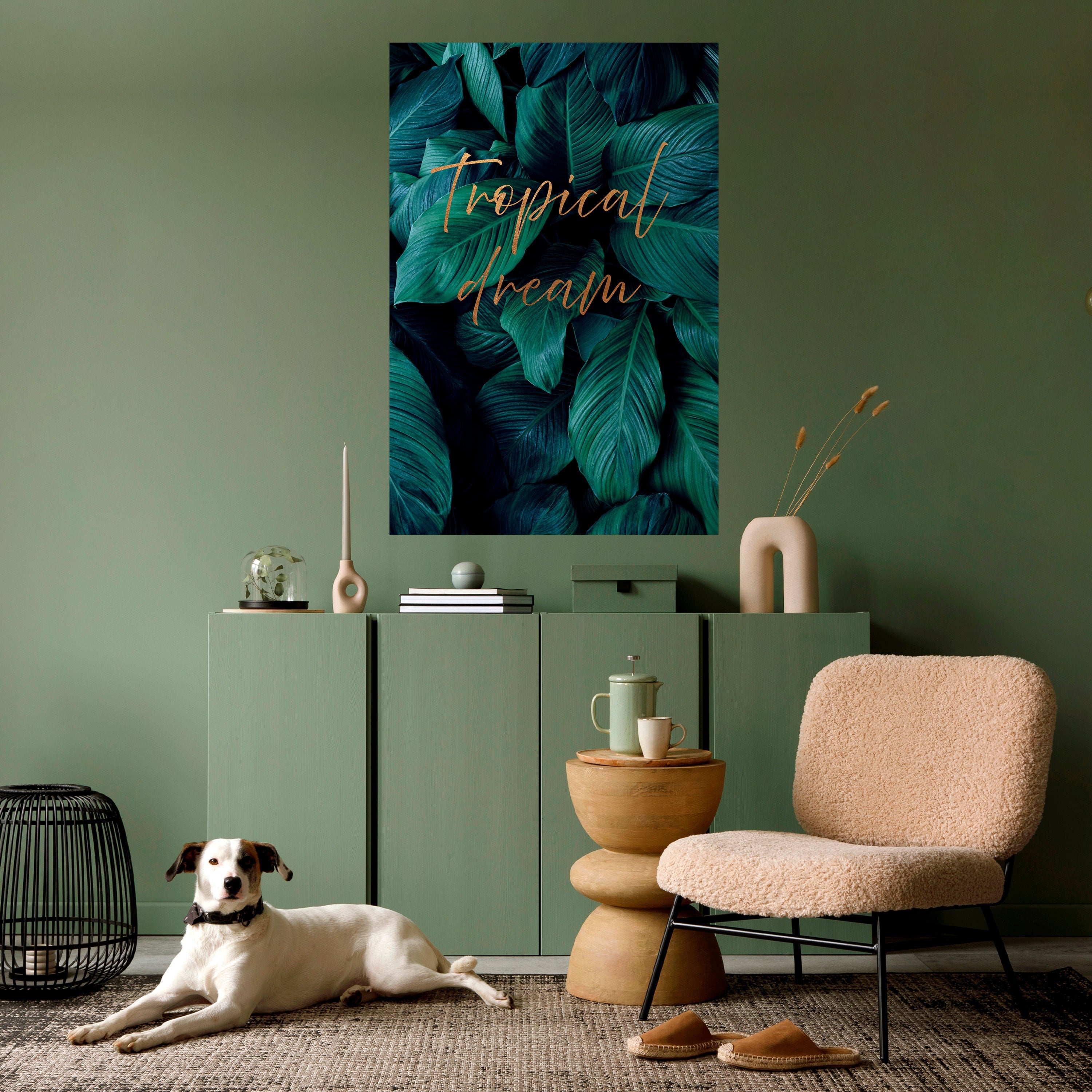 TROPISK LYCKA Vertikal Poster med självhäftande klistermärke