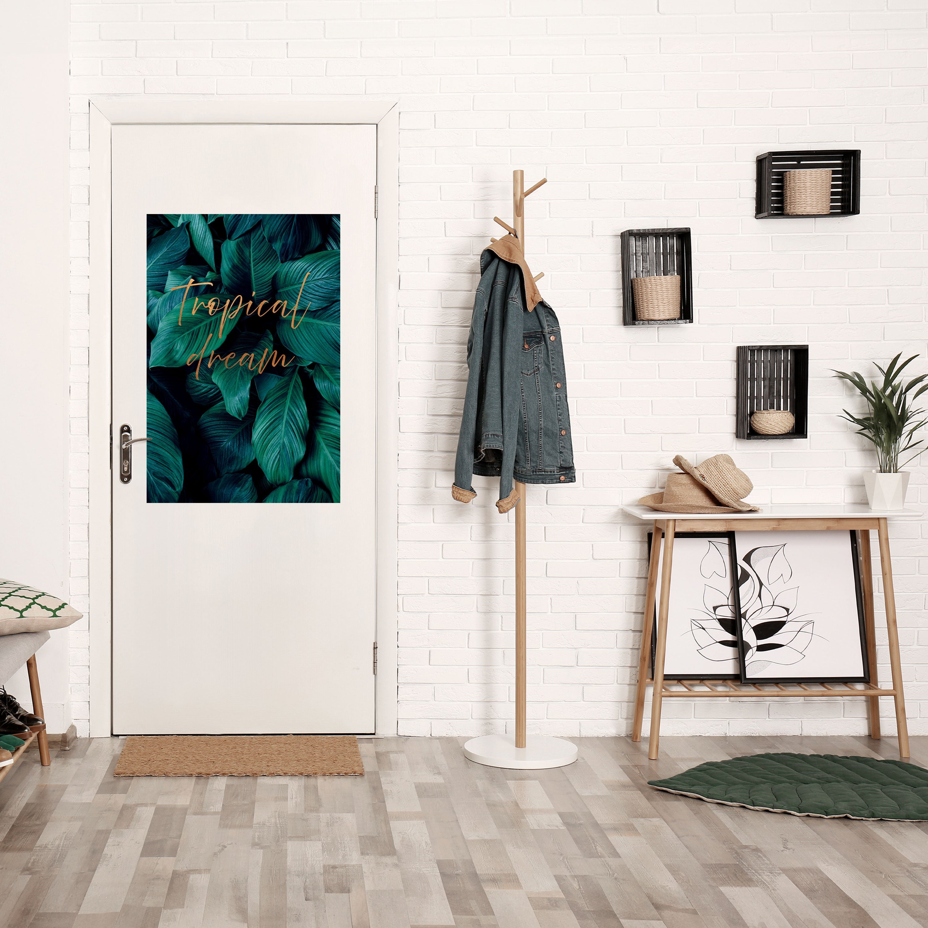 TROPISK LYCKA Vertikal Poster med självhäftande klistermärke