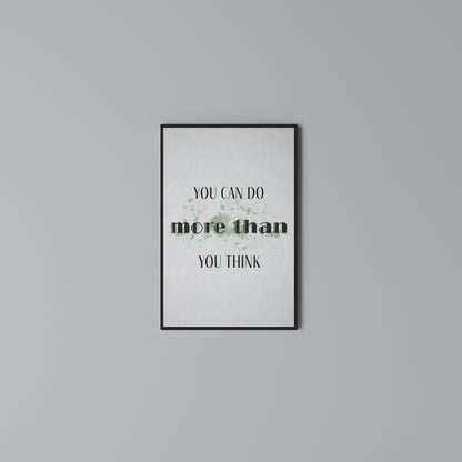 BELIEVE AND ACHIEVE Vertical Canvas Print