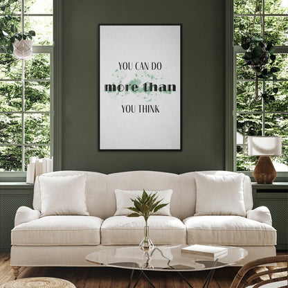 BELIEVE AND ACHIEVE Vertical Canvas Print