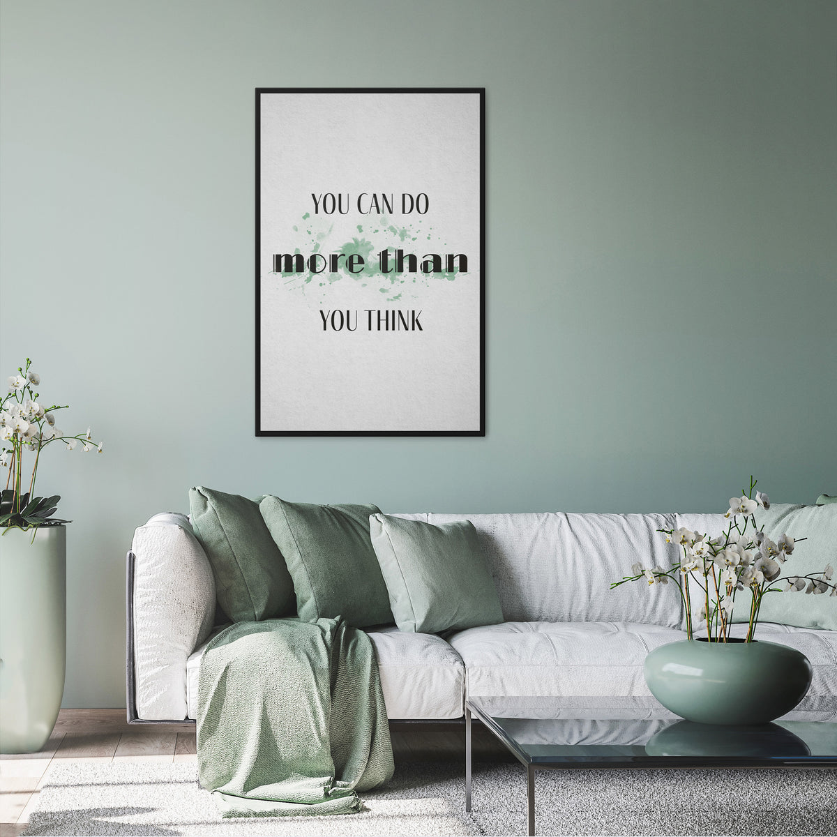 BELIEVE AND ACHIEVE Vertical Canvas Print