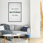 TRO OCH UPPNÅ Vertikal affisch med självhäftande text