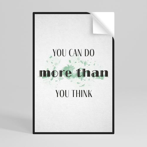 BELIEVE AND ACHIEVE Peel and Stick Vertical Poster