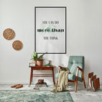 TRO OCH UPPNÅ Vertikal affisch med självhäftande text