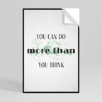 TRO OCH UPPNÅ Vertikal affisch med självhäftande text