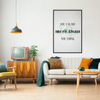 TRO OCH UPPNÅ Vertikal affisch med självhäftande text