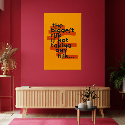 THE BIGGEST RISK Vertical Canvas Print