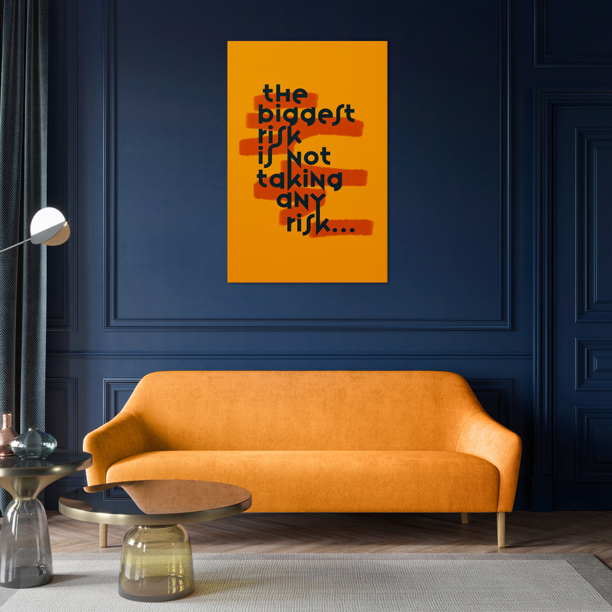 THE BIGGEST RISK Vertical Canvas Print