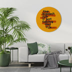 THE BIGGEST RISK Round Wall Art