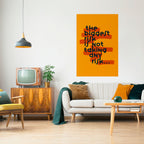 DEN STÖRSTA RISKEN Vertikal affisch med självhäftande mönster