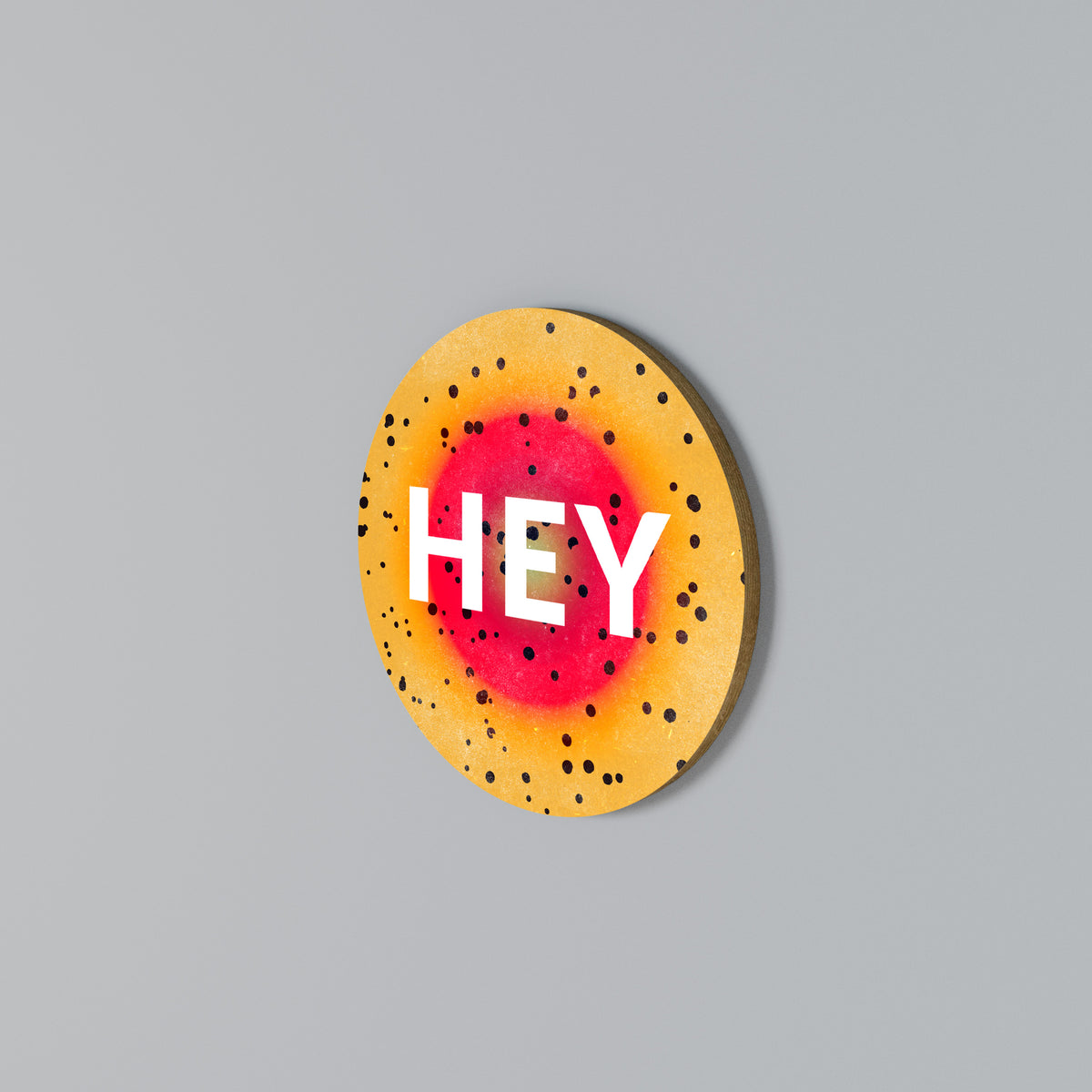 HEY THERE Rund väggdekor