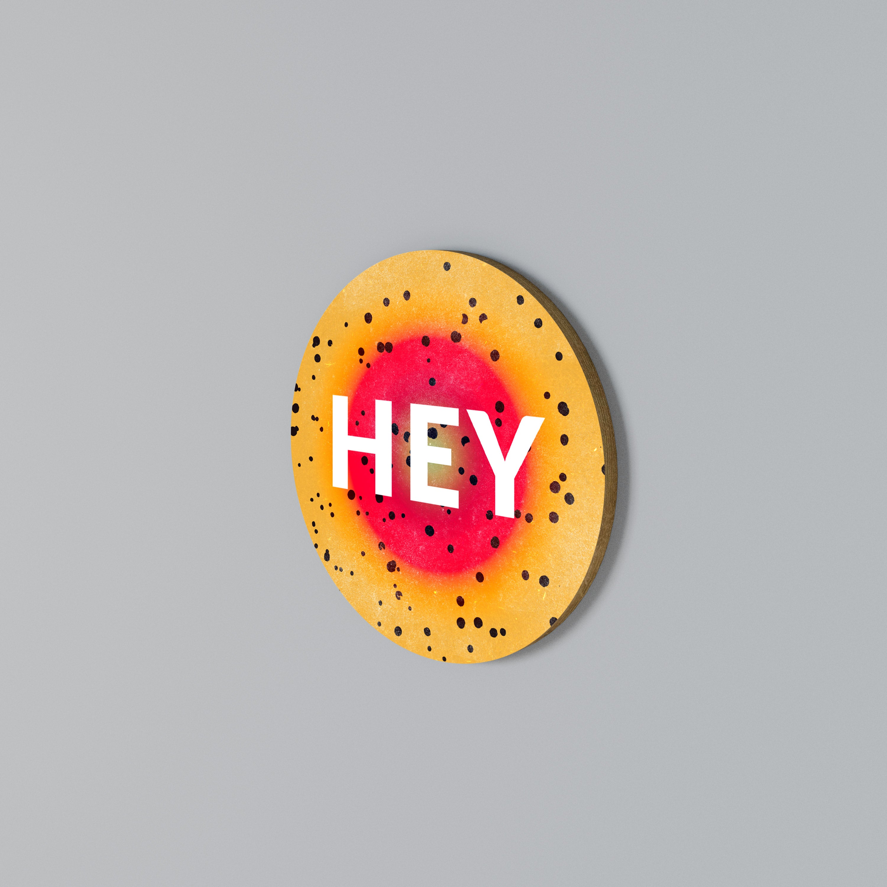 HEY THERE Rund väggdekor