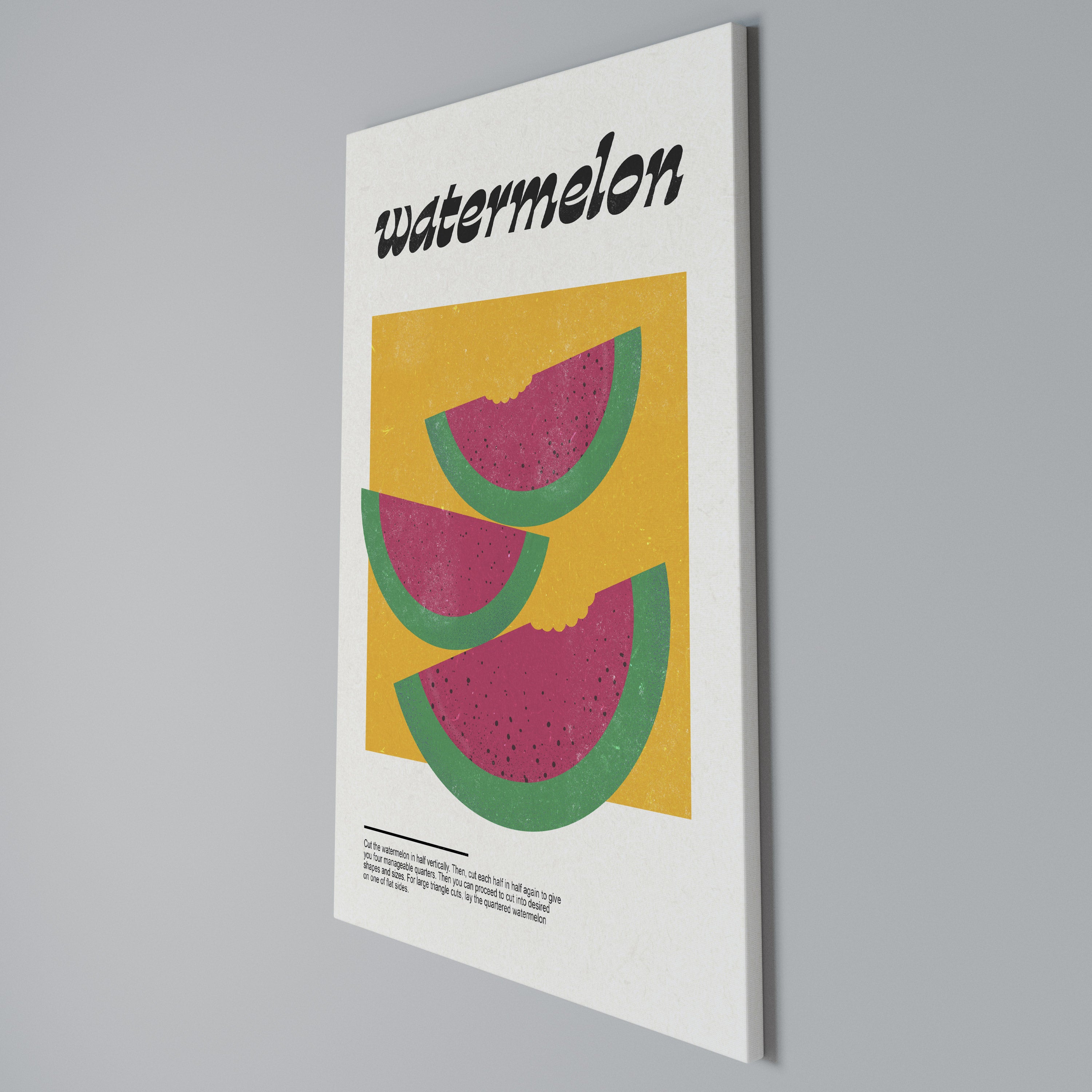 WATERMELON WHIMSY Vertical Canvas Print