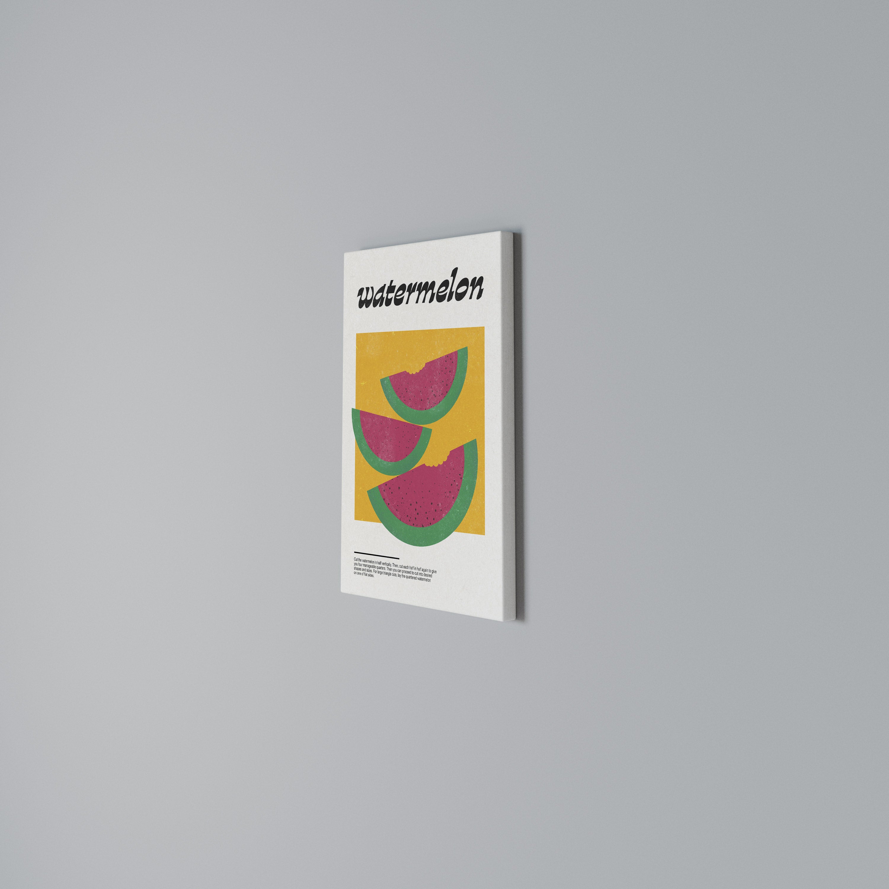 WATERMELON WHIMSY Vertical Canvas Print