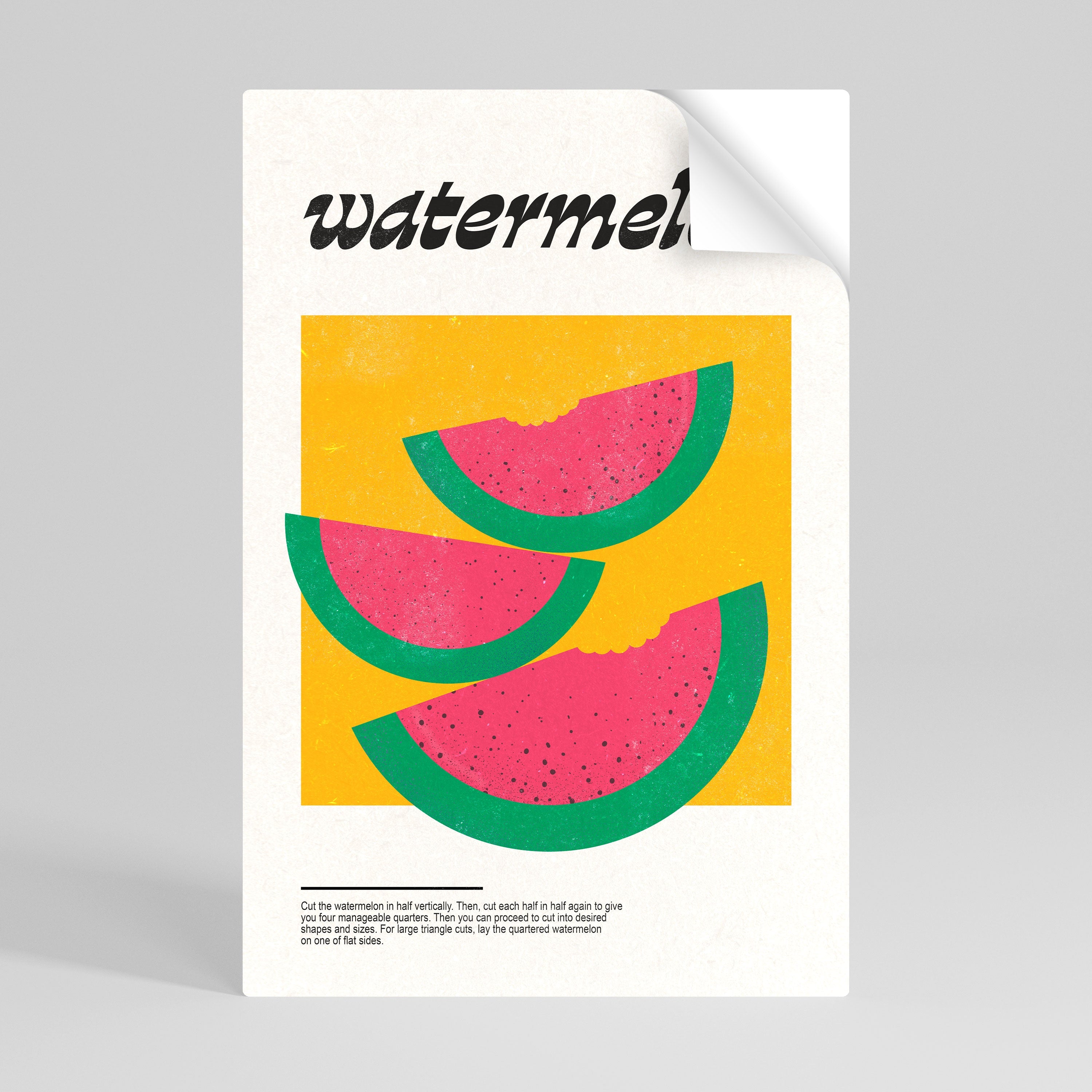 VATTENMELON WHIMSY vertikal affisch med självhäftande motiv