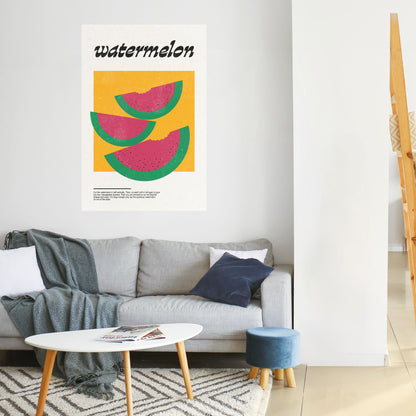 VATTENMELON WHIMSY vertikal affisch med självhäftande motiv