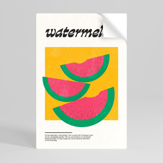VATTENMELON WHIMSY vertikal affisch med självhäftande motiv