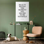 BEAUTY REDEFINED Peel and Stick Vertical Poster