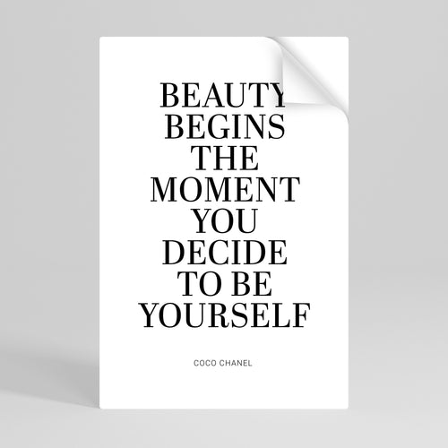 BEAUTY REDEFINED Självhäftande Vertikal Poster