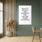 BEAUTY REDEFINED Peel and Stick Vertical Poster