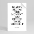 BEAUTY REDEFINED Peel and Stick Vertical Poster