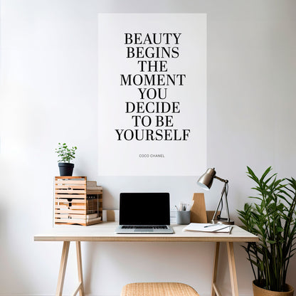 BEAUTY REDEFINED Peel and Stick Vertical Poster