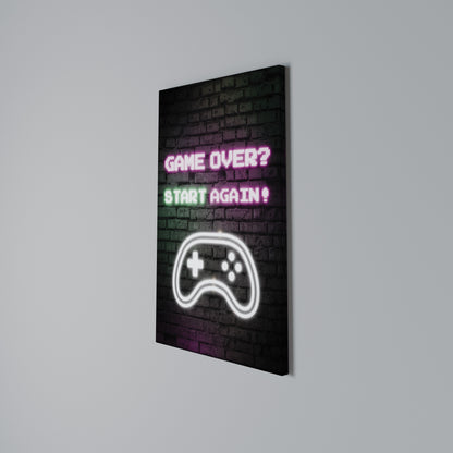 RESPAWN YOUR ADVENTURE Vertical Canvas Print