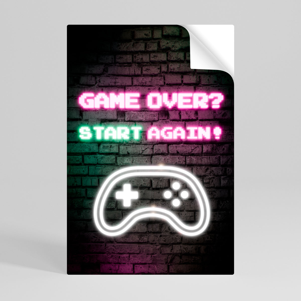 RESPAWN YOUR ADVENTURE Självhäftande Vertikal Poster