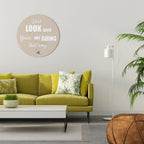 MOVE FORWARD BRAVELY Round Wall Art