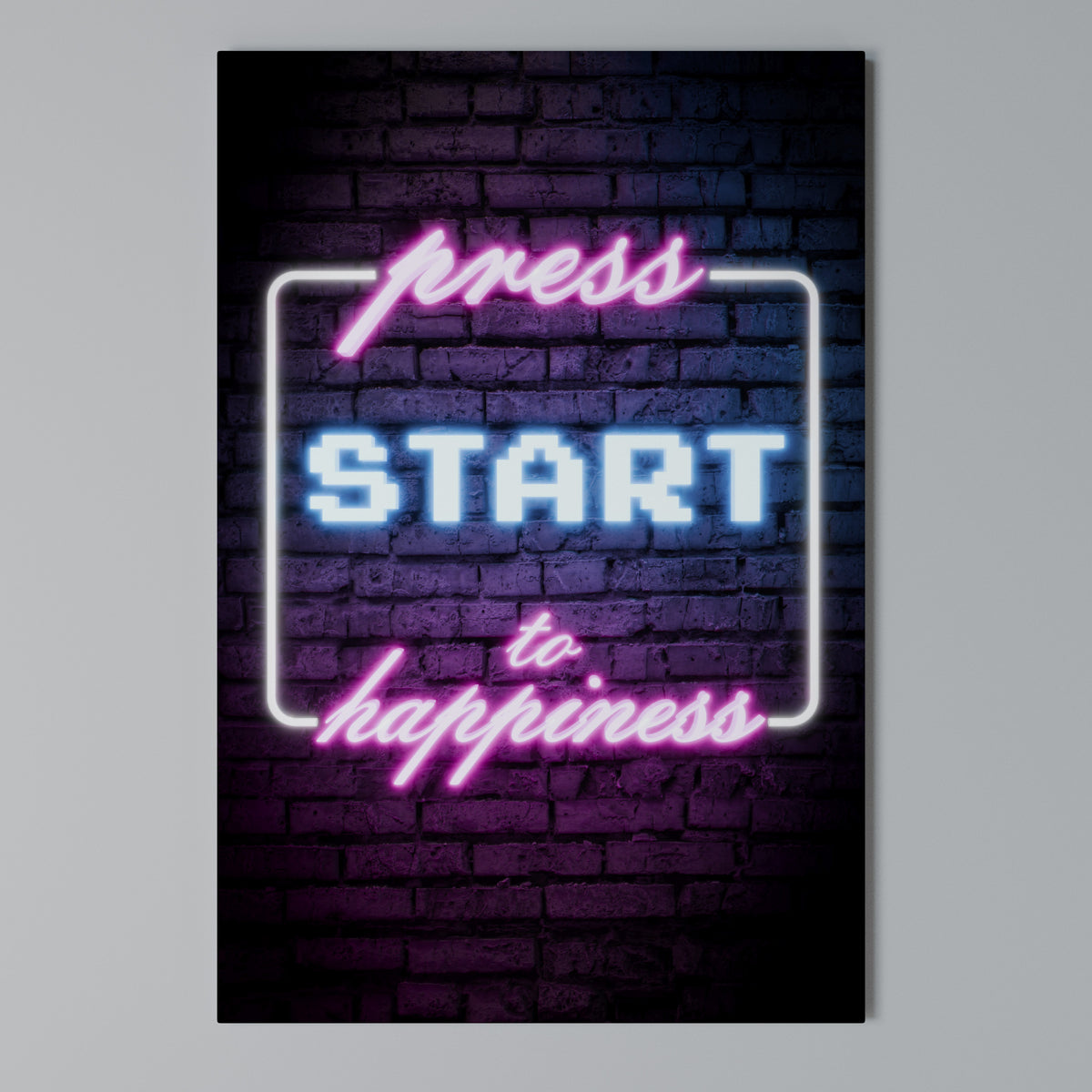 PRESS PLAY FOR JOY Vertical Canvas Print