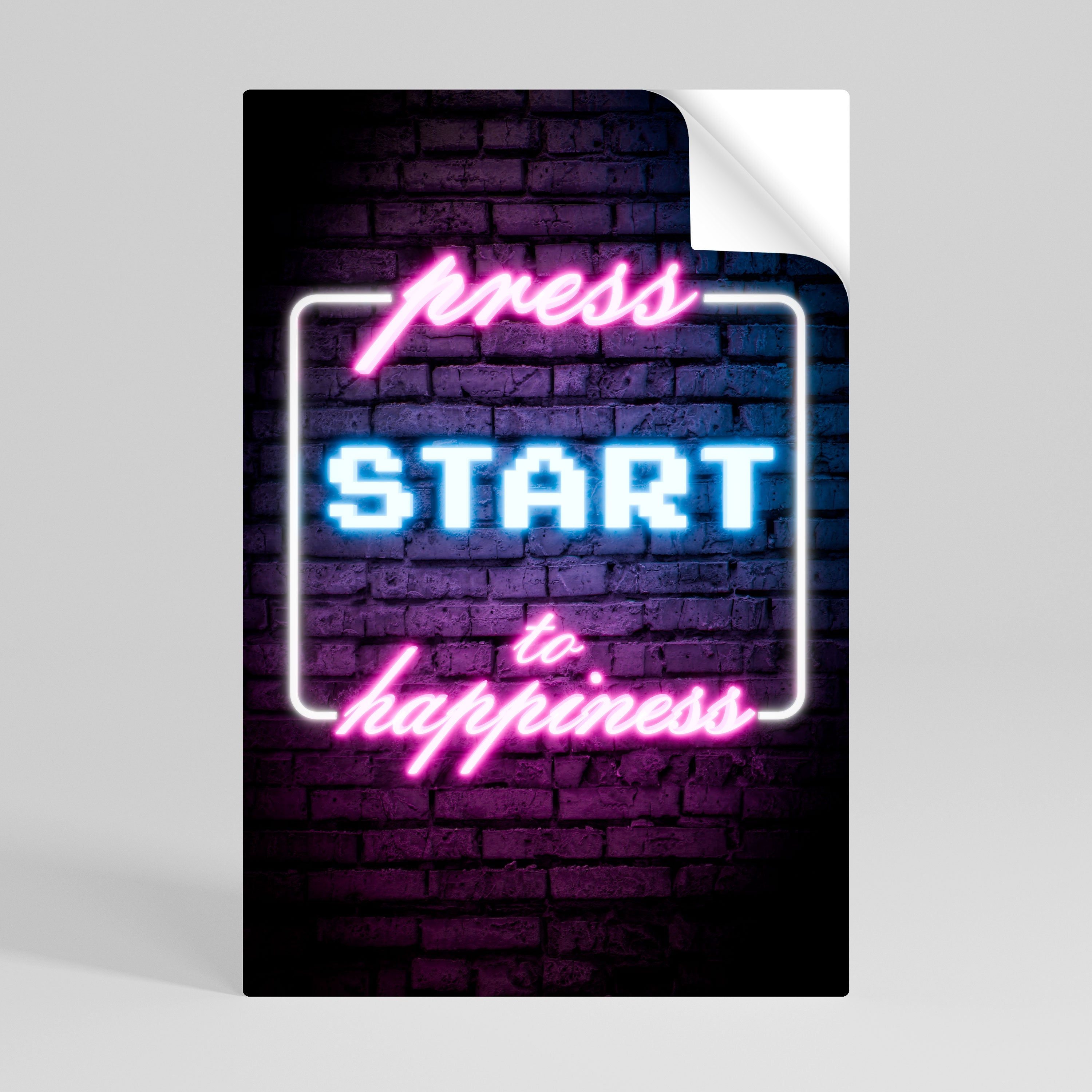 PRESS PLAY FOR JOY Självhäftande Vertikal Poster