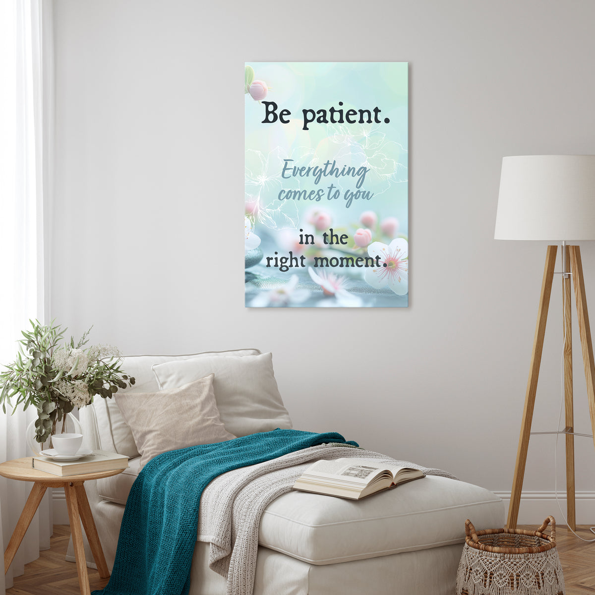 PATIENCE IN BLOOM Vertical Canvas Print