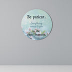 PATIENCE IN BLOOM Round Wall Art