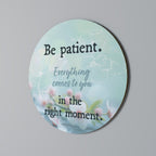 PATIENCE IN BLOOM Round Wall Art