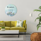 PATIENCE IN BLOOM Round Wall Art