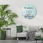 PATIENCE IN BLOOM Round Wall Art