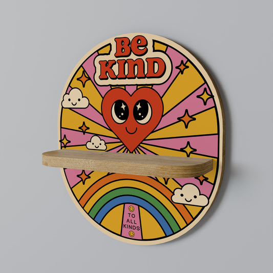 BE KIND Oval Art Hylla I Ekeffekt