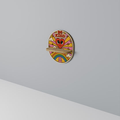 BE KIND Oval Art Hylla I Ekeffekt