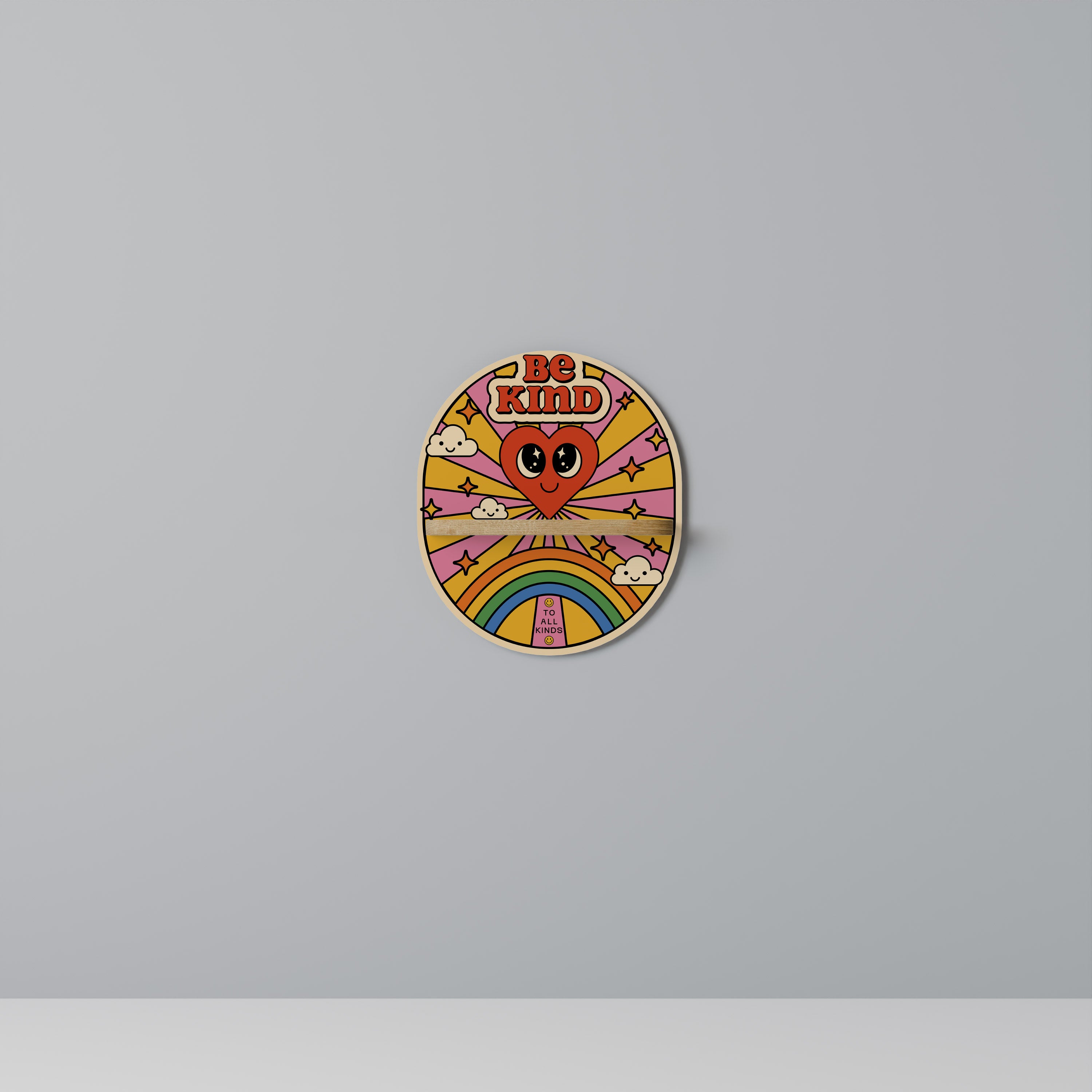 BE KIND Oval Art Hylla I Ekeffekt