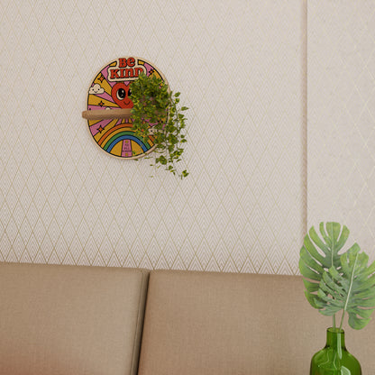 BE KIND Oval Art Hylla I Ekeffekt