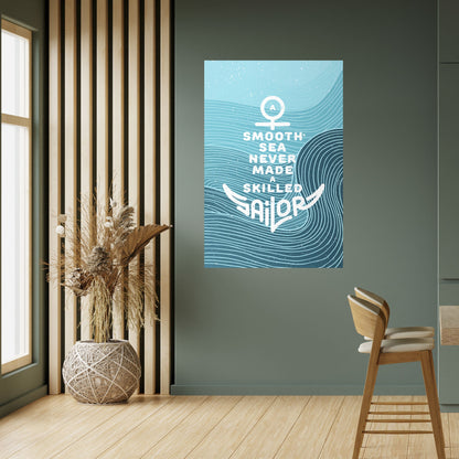 SKILLED SAILOR Peel and Stick Vertical Poster