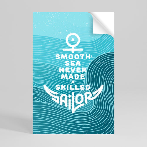 SKILLED SAILOR Peel and Stick Vertical Poster