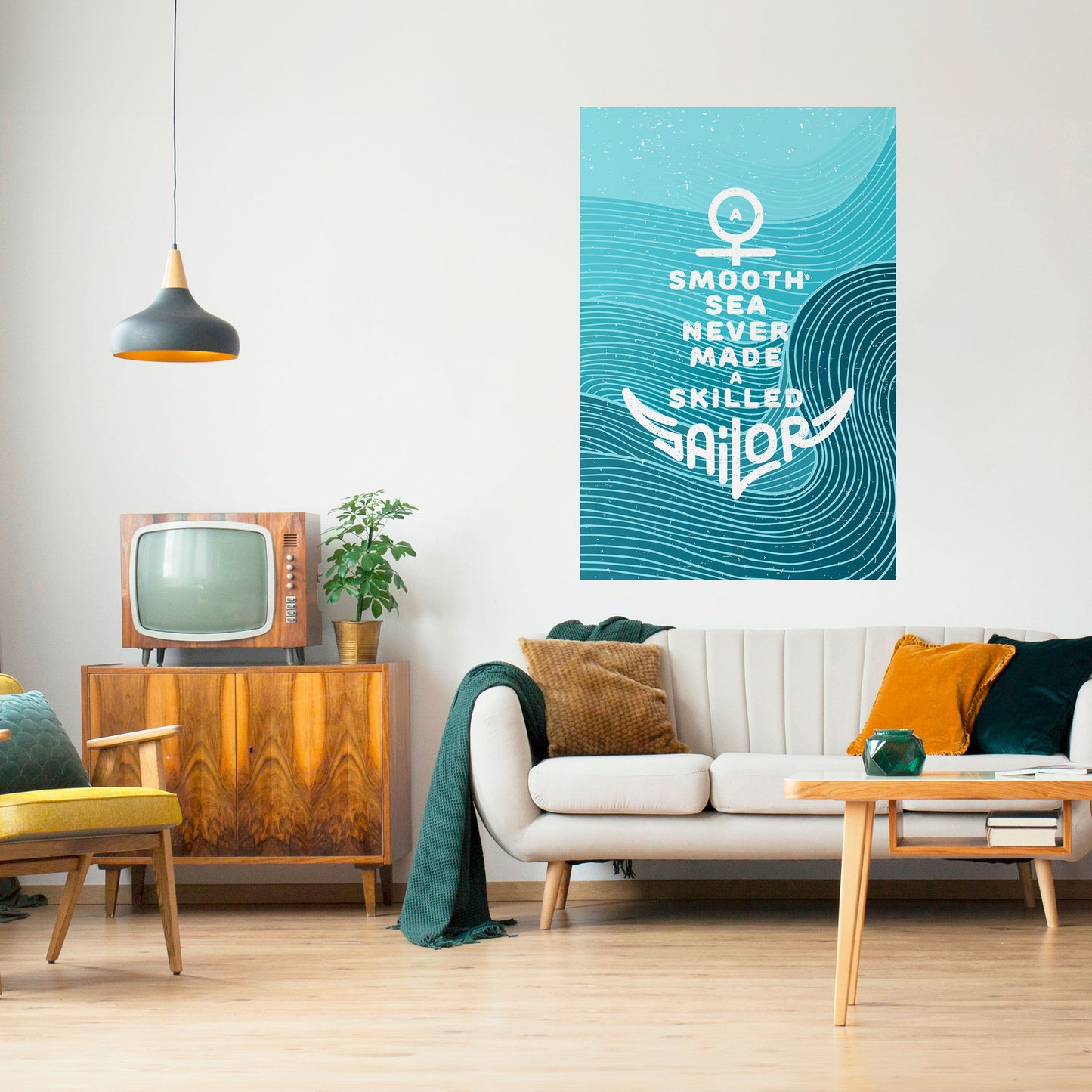 SKILLED SAILOR Peel and Stick Vertical Poster