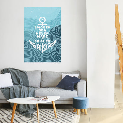 SKILLED SAILOR Peel and Stick Vertical Poster