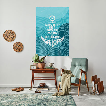 SKILLED SAILOR Peel and Stick Vertical Poster