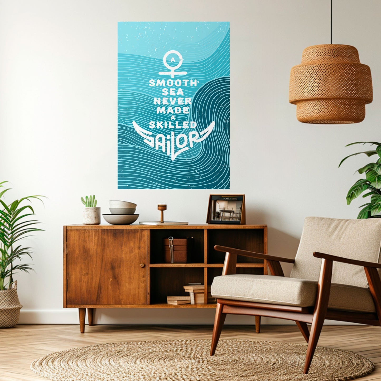 SKILLED SAILOR Peel and Stick Vertical Poster